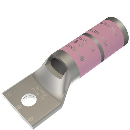 Burndy 1 Hole HYLUG Cu Compr Terminal, Long Brrl, W/ Insp Window, 700 kcmil,  YAZ38TC12